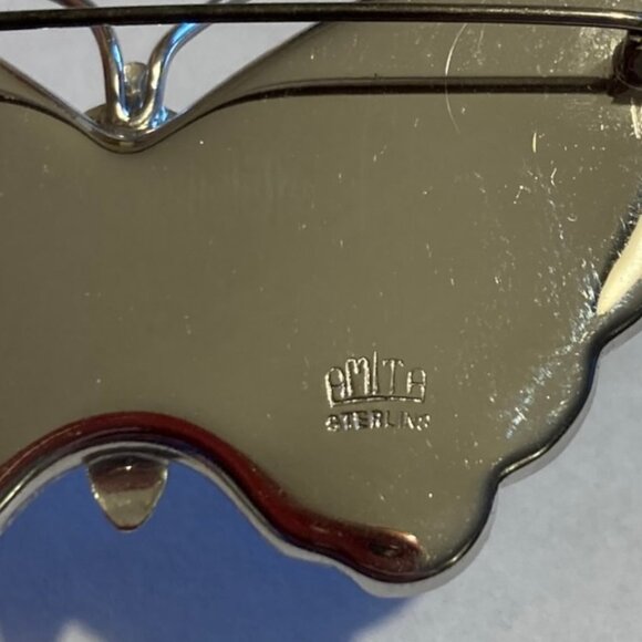 Vintage Damascene Butterfly Brooch (Amita Sterling) - Picture 3 of 5